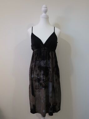 AnM Grey & Black Empire Waist Babydoll
Mini Dress - Large